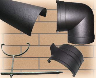 160mm Industrial Cast Iron Gutters
